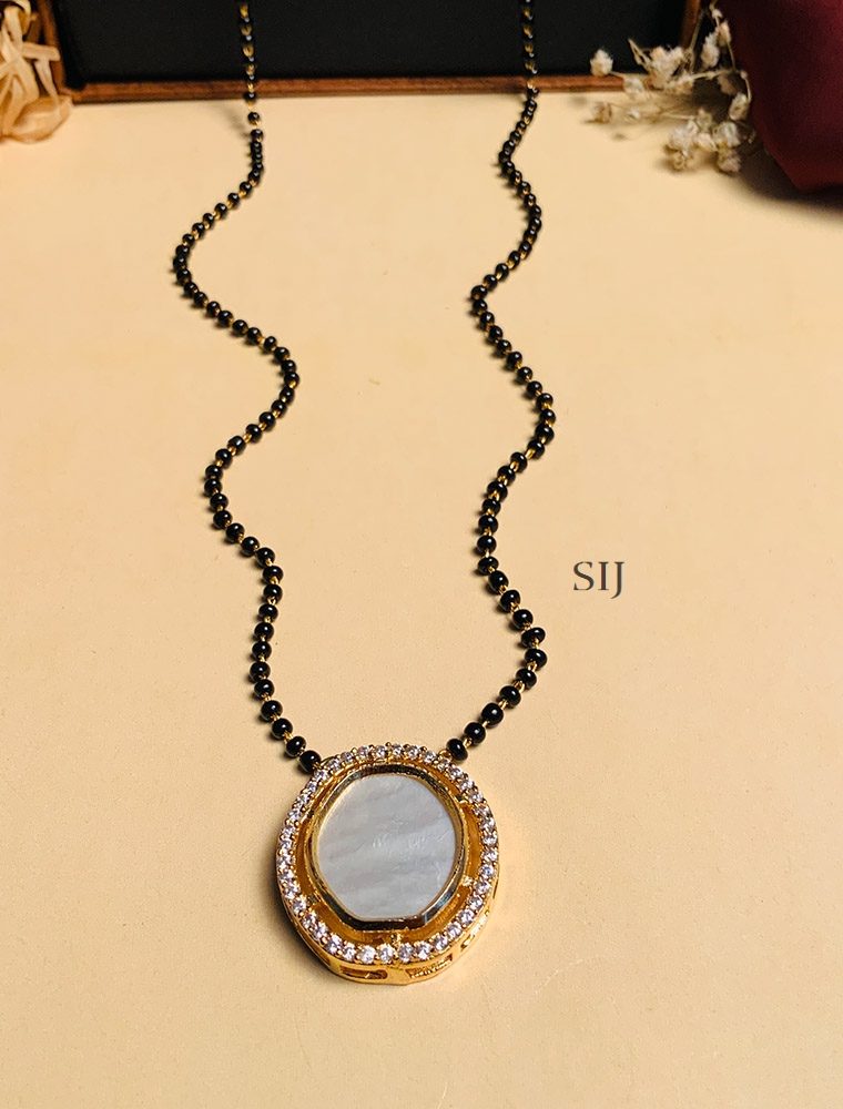 Elegant Gold Plated Mother Pearl Mangalsutra