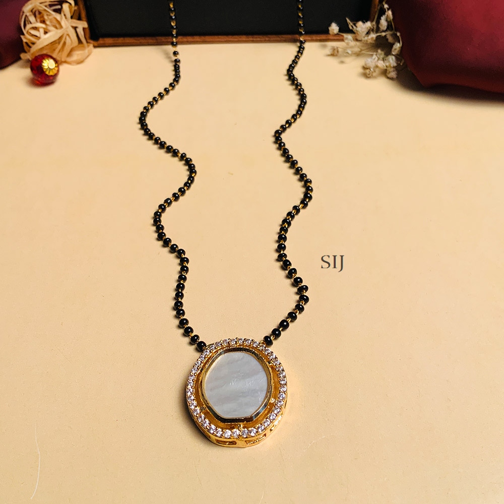 Elegant Gold Plated Mother Pearl Mangalsutra