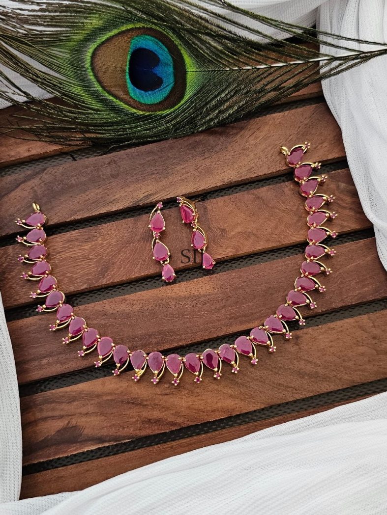 Elegant Ruby Stone Necklace