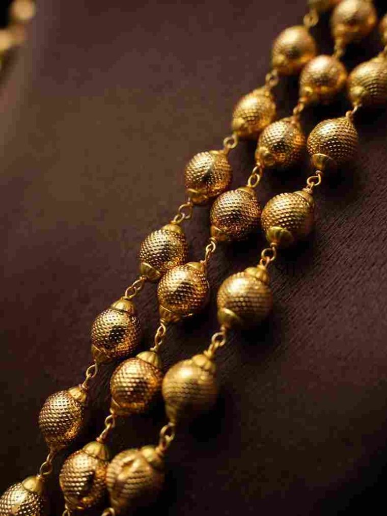 Alluring Layered Antique Beaded Necklace