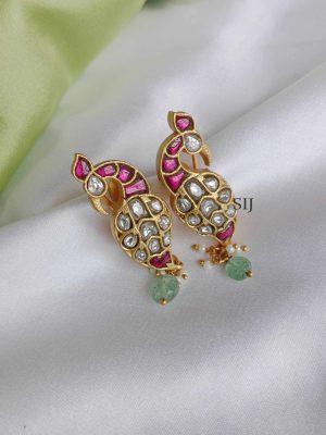 Marvelous Peacock Jadau Earrings