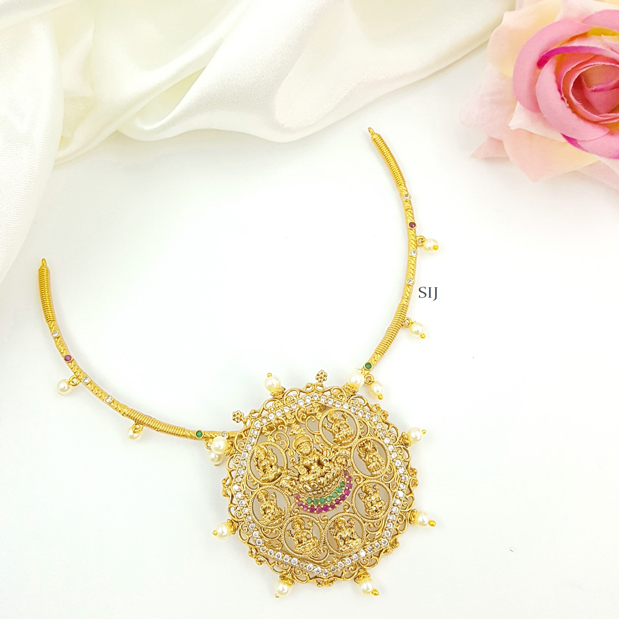 Princess Ashthalakshmi Hasli Gold Polish Necklace