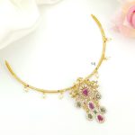 Shimmering Antique Gold Polish Necklace