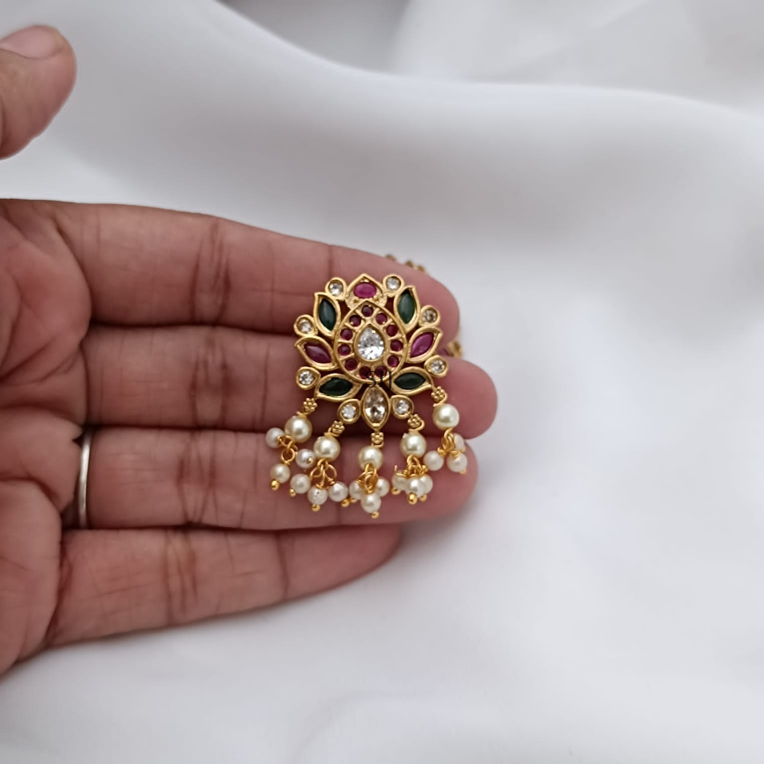 Shimmering Lotus loreal Antique Earrings