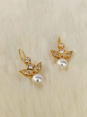 Sterling Silver Based AD Studded Design Earring
