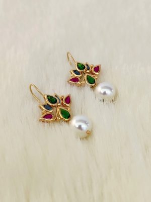 Sterling Silver Based Distinctive AD Studded Earrings