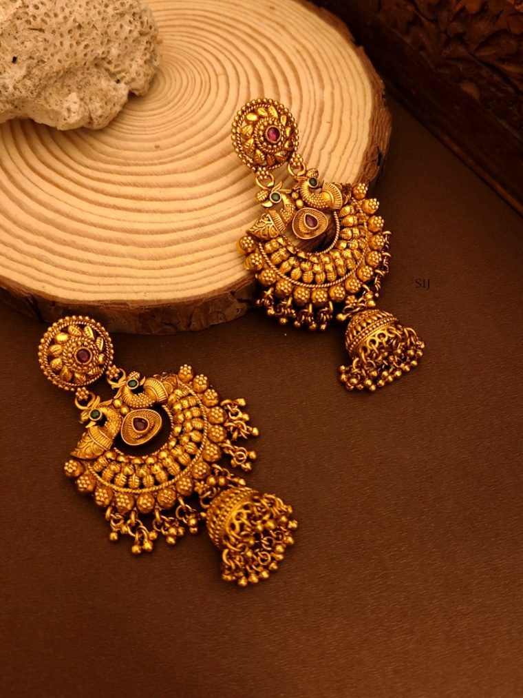 Traditional Peacock Stone Earring