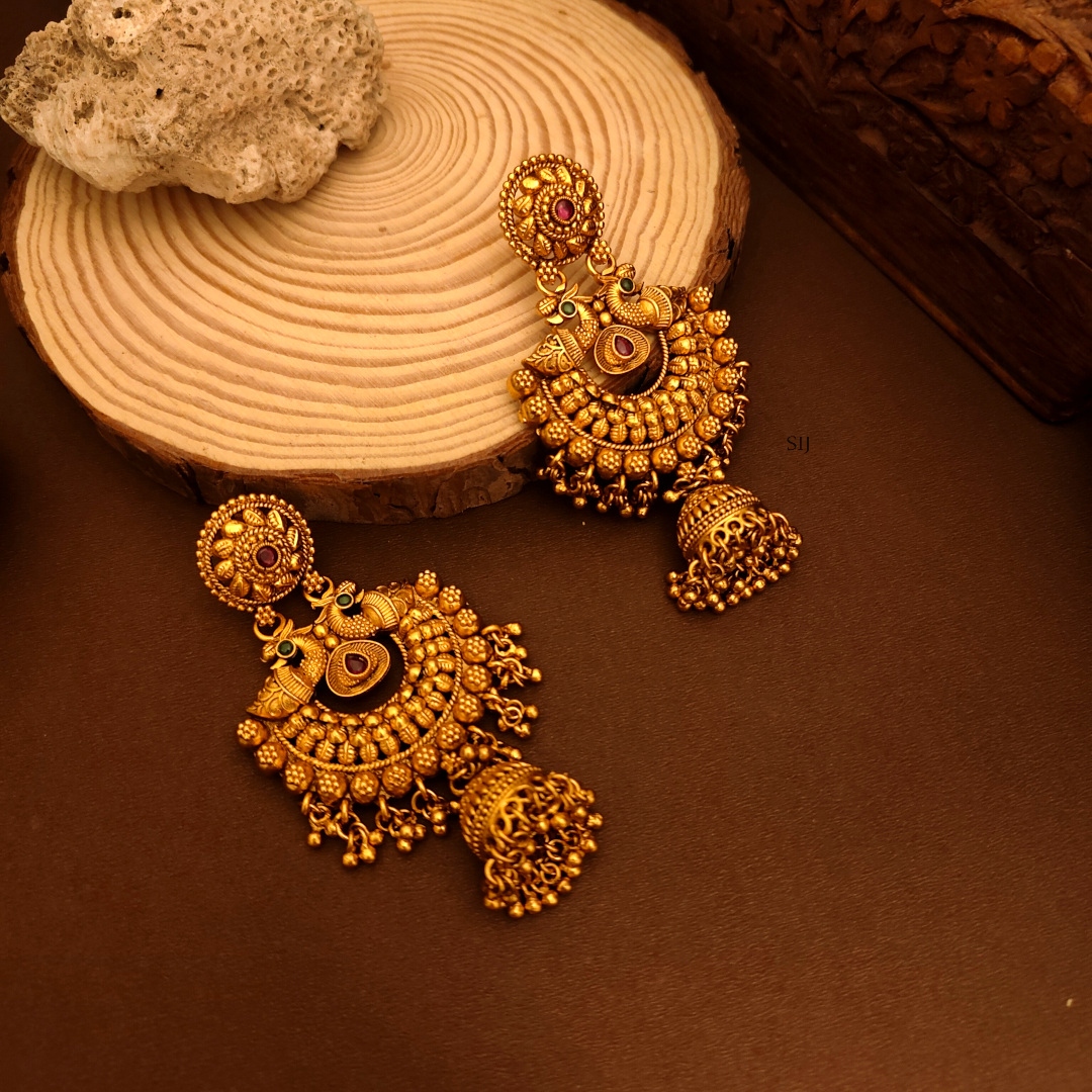 Traditional Peacock Stone Earring