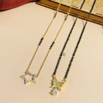 Traditional Set Of 2 Gold Plated Diamond Mangalsutra Combo