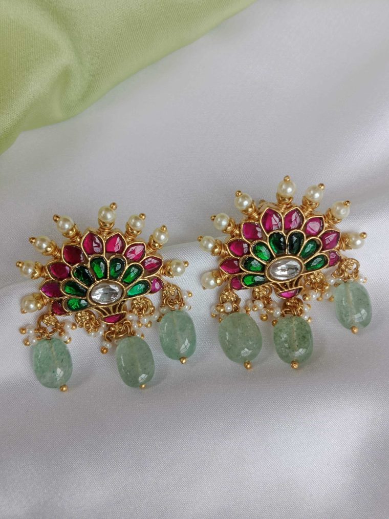 Traditional Tree Jadau Earrings