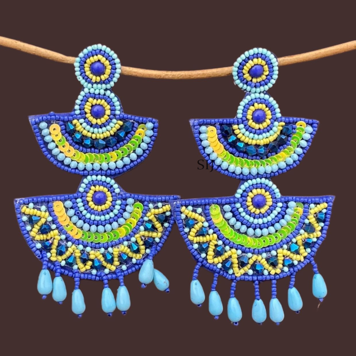 Trendy Blue Handcrafted Designer Earrings