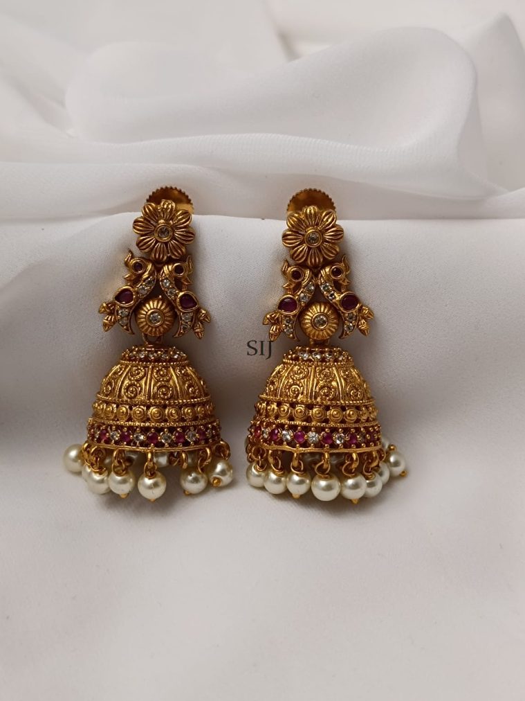 Twinkling Dual Peacock Jhumka