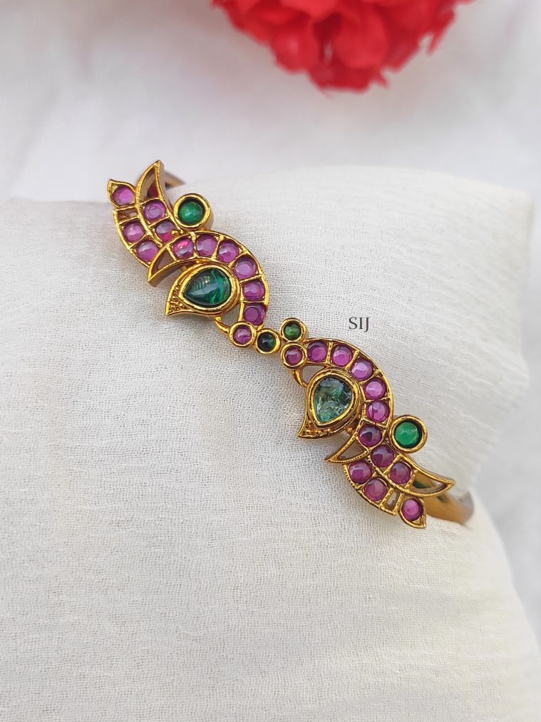 Twinkling Peacock Kada Bangle