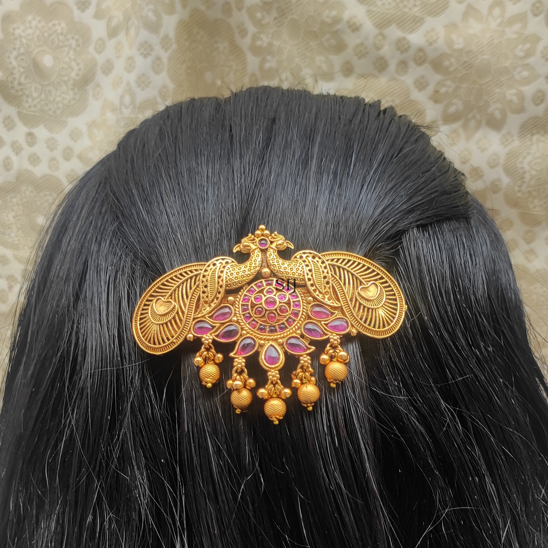 Traditional Peacock Design Hair Clip