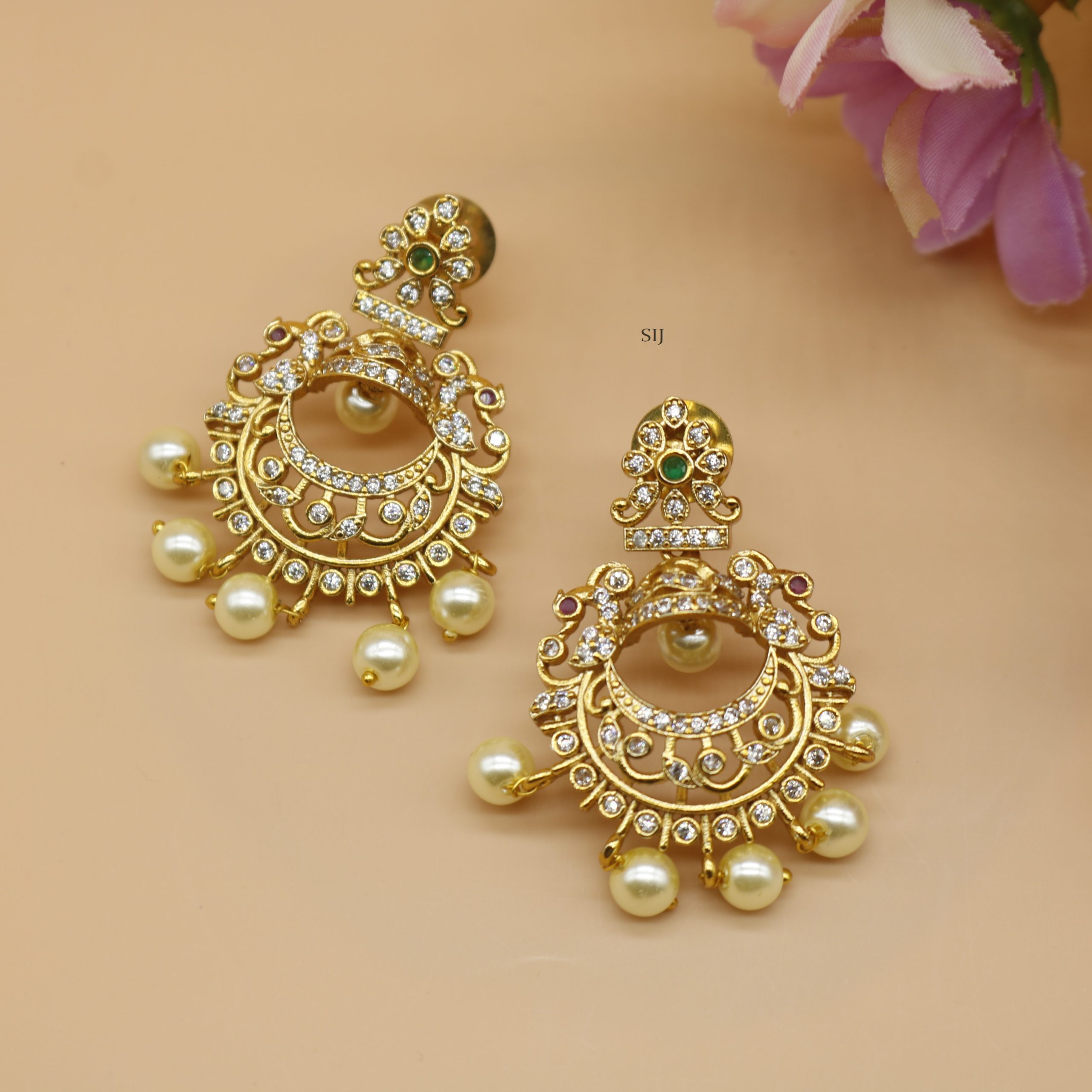 Gorgeous Chand Bali Pearls Earrings