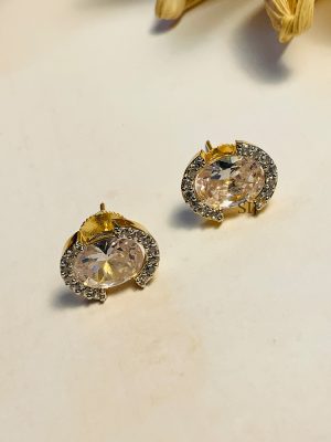 Gold Plated American Diamond Studs