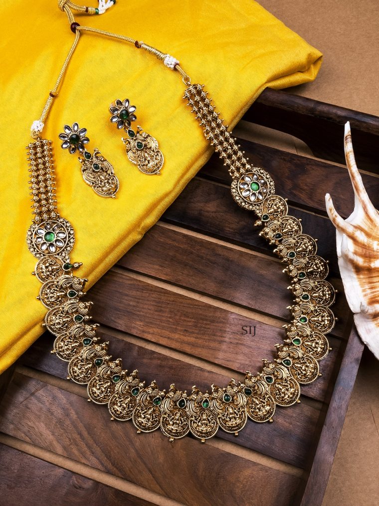 Charming Green Kemp Studded Coin Haram Set