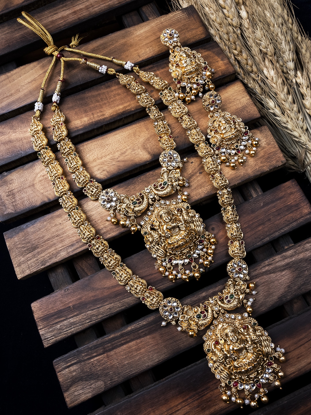 Beautiful Lakshmi Patti Combo Jewellery Set