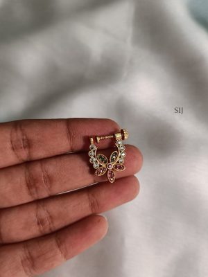 Marvelous Multi Stone Nose Ring