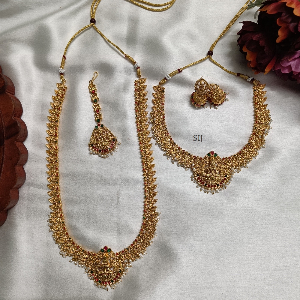 Amazing Lakshmi Bridal Set with Pearls