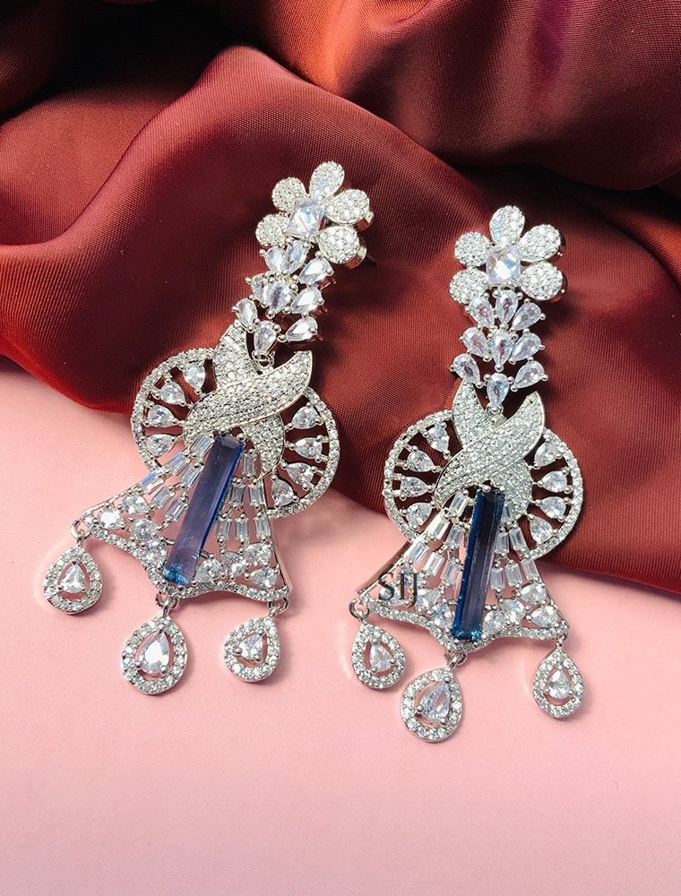 Allure Silver Plated American Diamond Earring