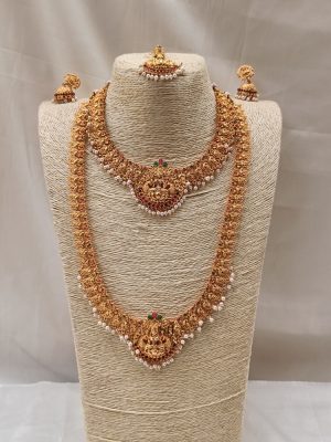 Amazing Lakshmi Bridal Set with Pearls