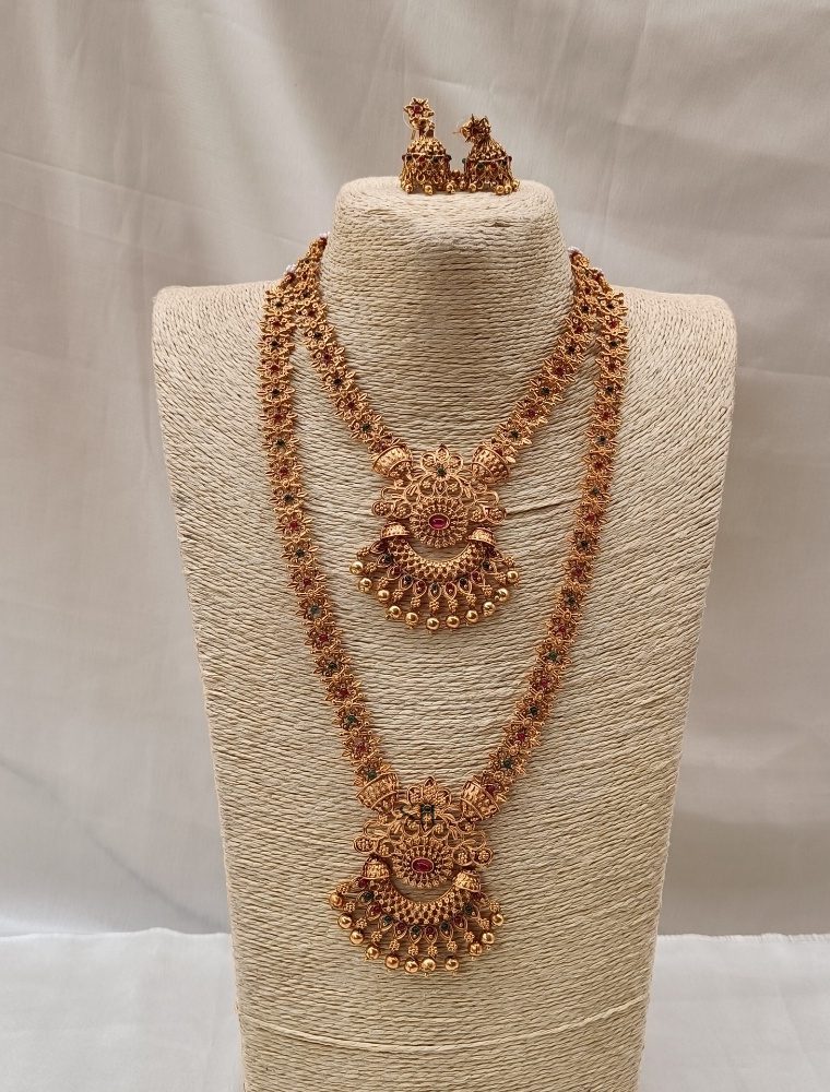 Charming Multi Stones Simple Bridal Set