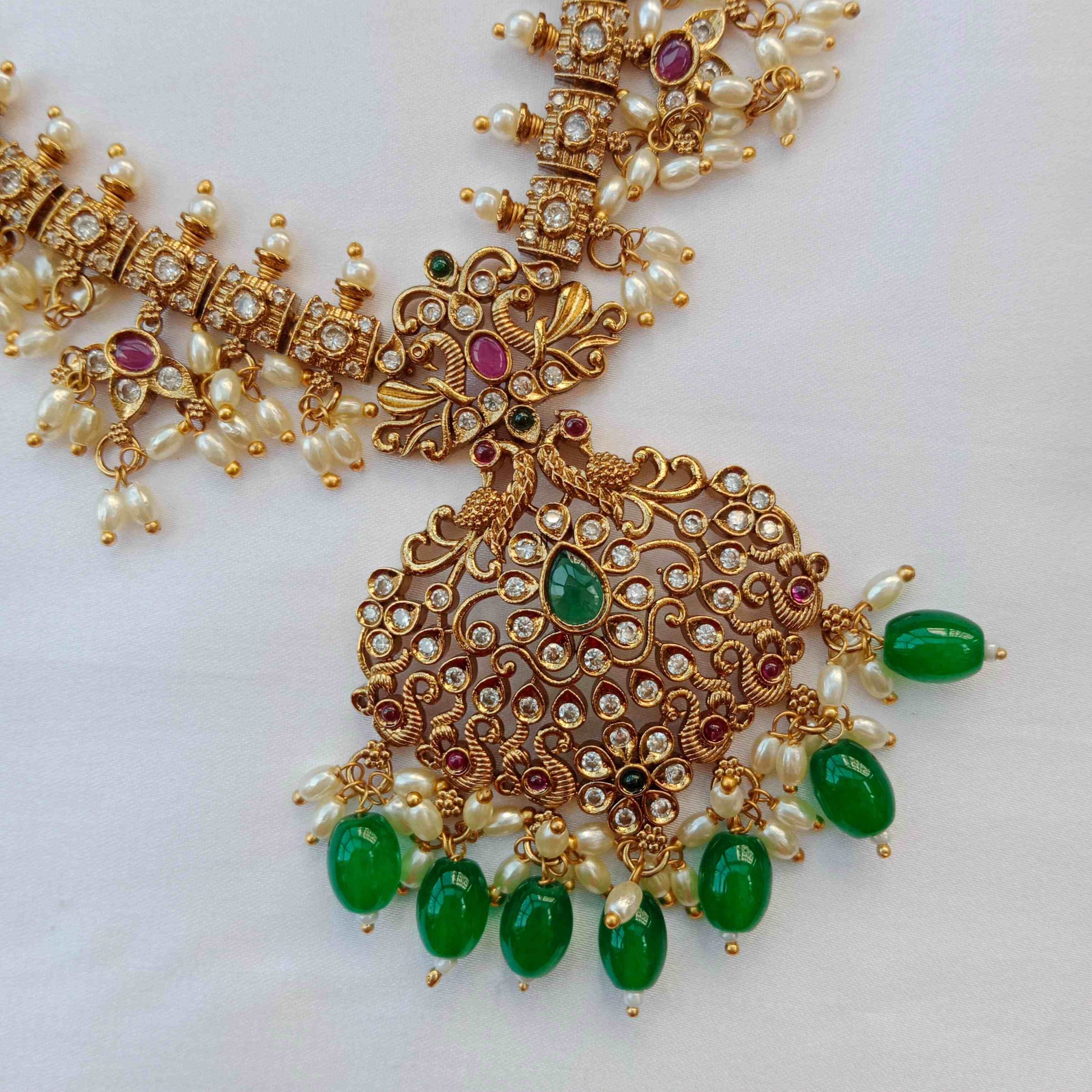Gorgeous Victorian Guttapusalu Haram - South India Jewels