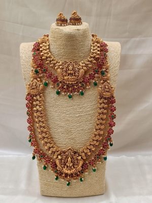 Grand Lakshmi Gold Finish Bridal Set