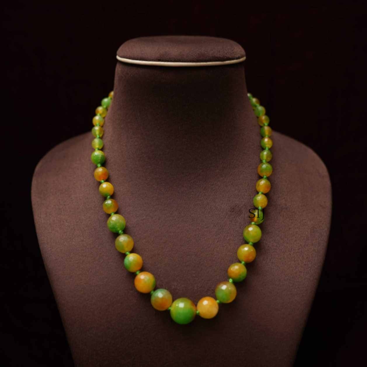 Sparkling Shaded Green Beaded Chain