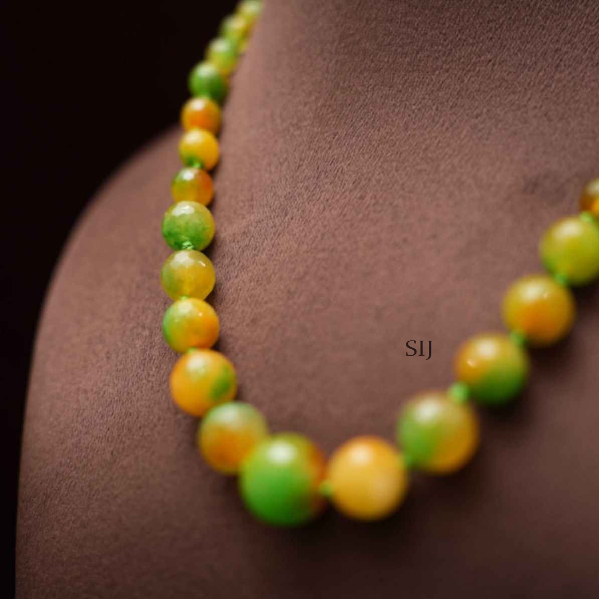Sparkling Shaded Green Beaded Chain