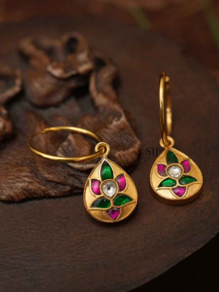 Artificial Multicolor Silver Mini Bali Earrings