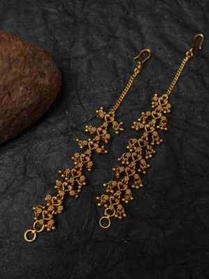 One Gram Gold Cluster Anitque Ear Chain