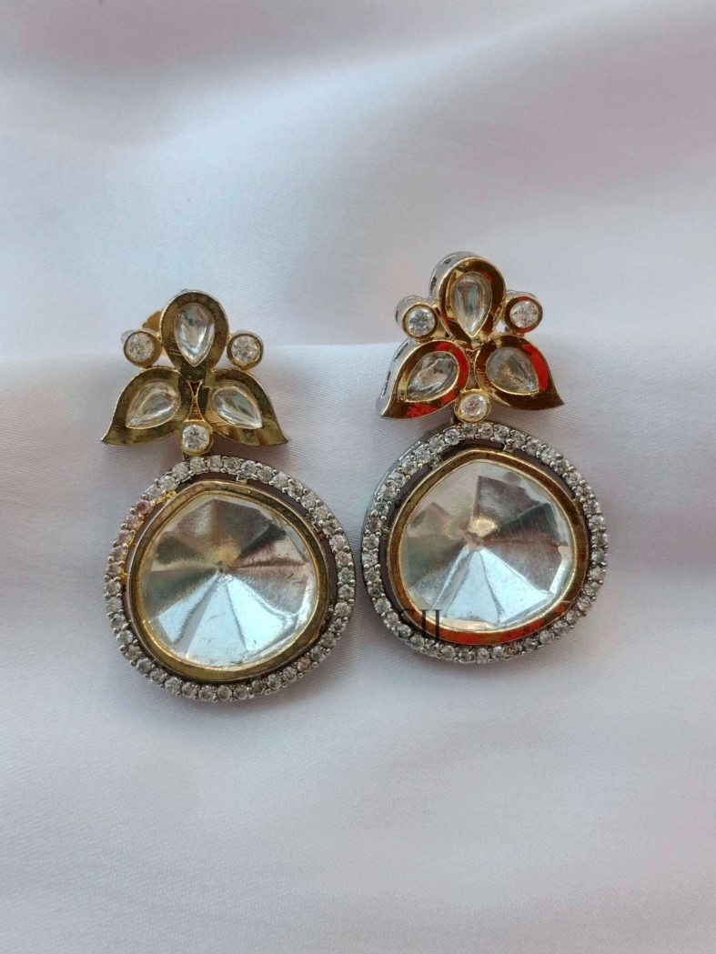 Princess Drop Victorian Polki Earrings