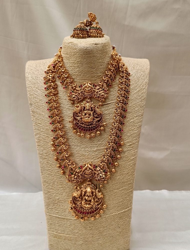 Princess Lakshmi Peacock Stone Bridal Set