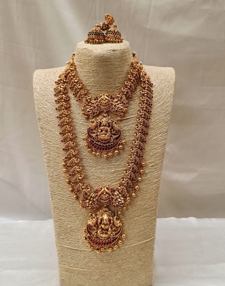 Princess Lakshmi Peacock Stone Bridal Set