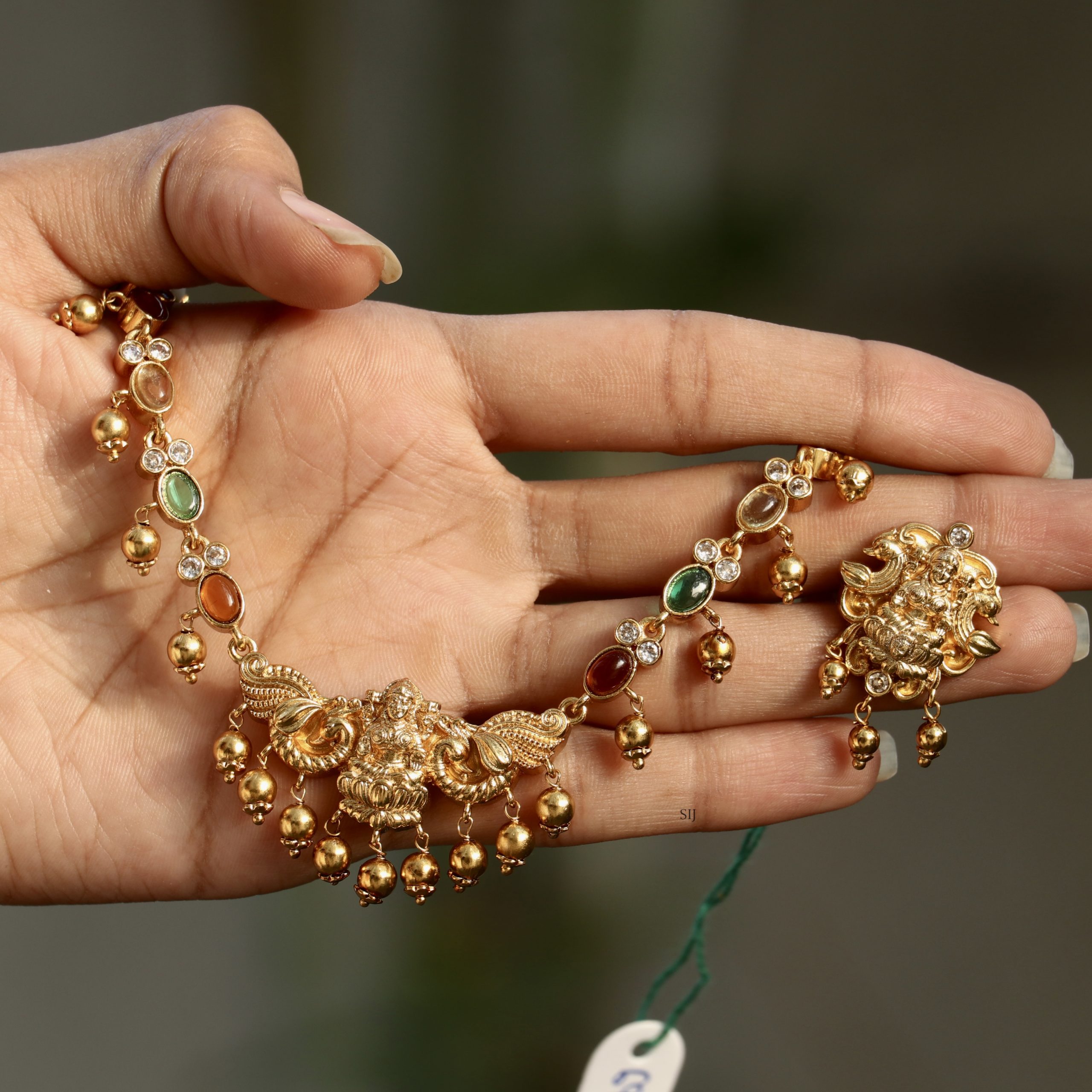 Shimmering Malini Multi Stone Necklace