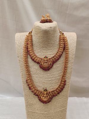 Traditional Multi Stones Lakshmi Bridal Set