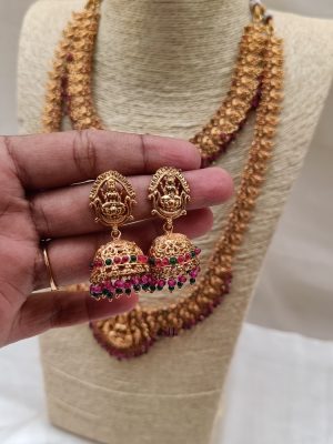 Traditional Multi Stones Lakshmi Bridal Set