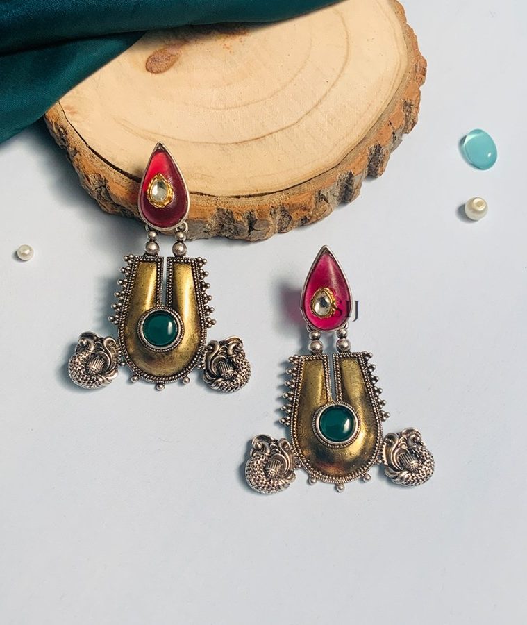 Traditional Oxidized Earrings