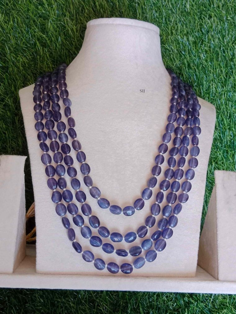 Four Layers Amethyst Beads Necklace