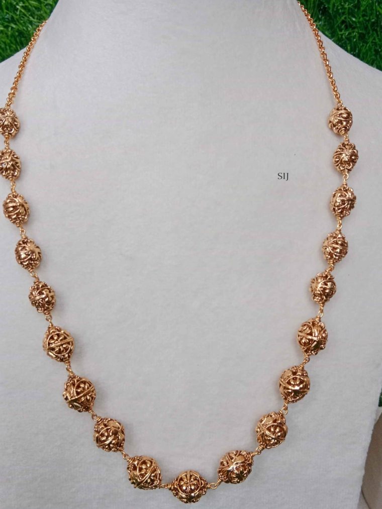 Antique Gold Beads Mala