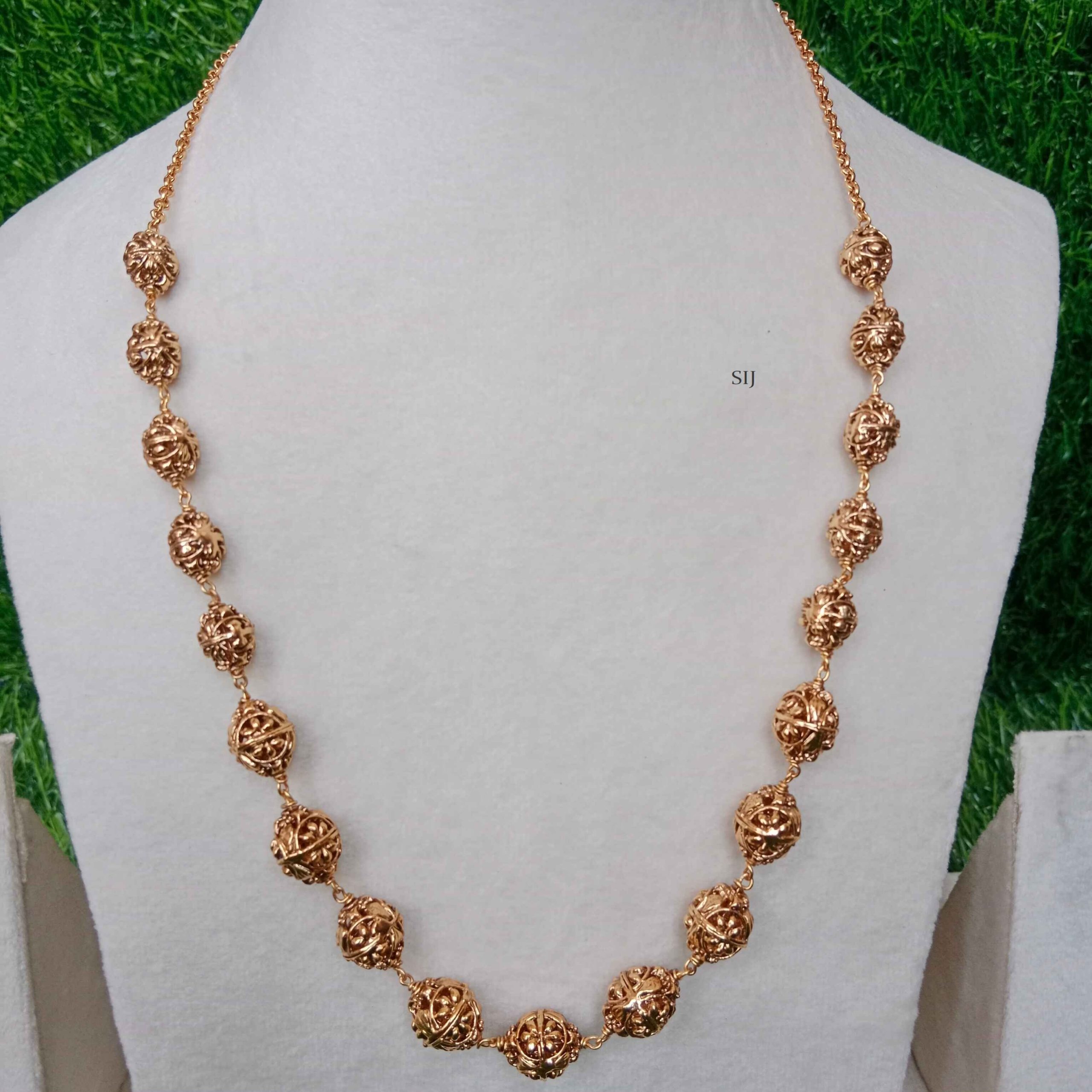 Antique Gold Beads Mala
