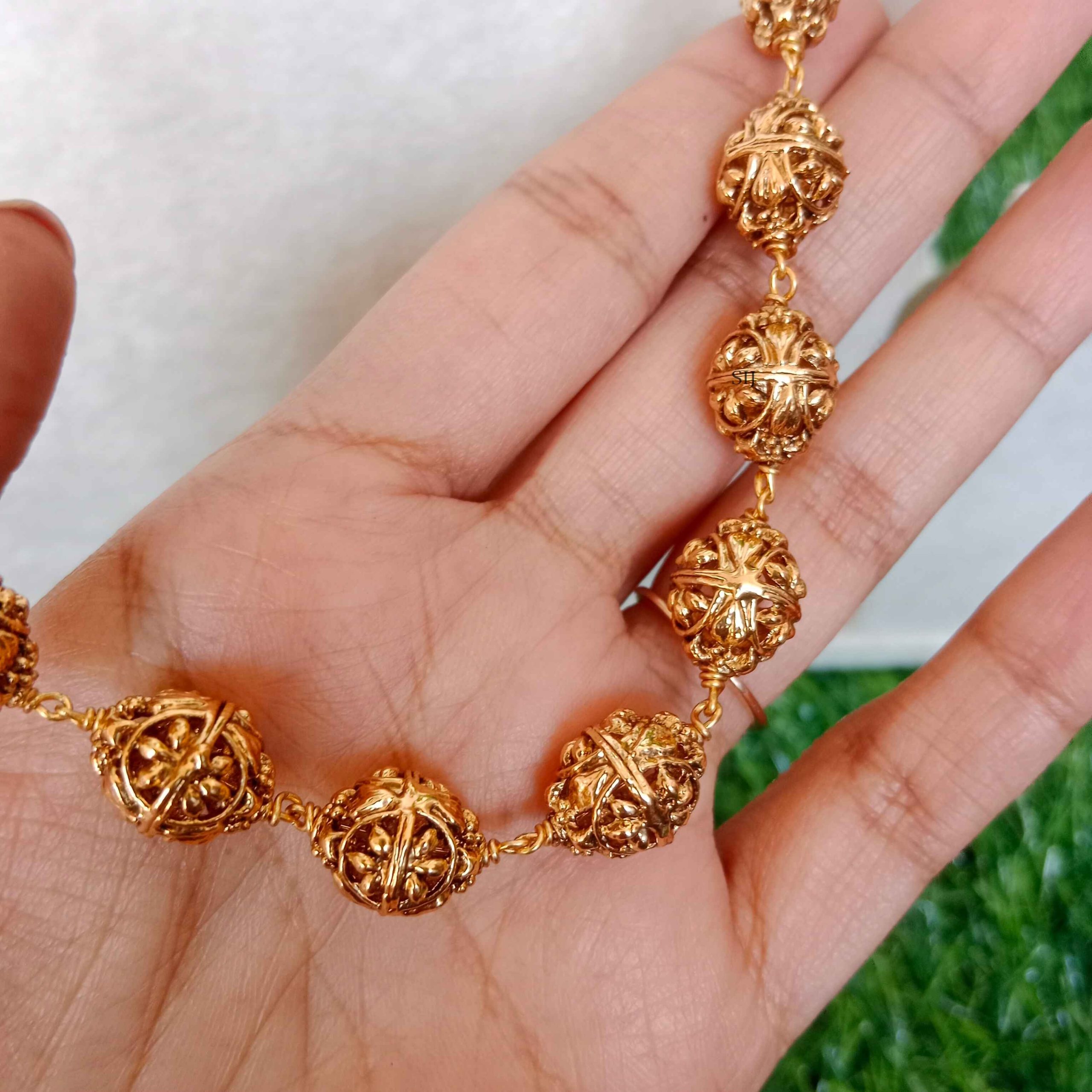 Antique Gold Beads Mala