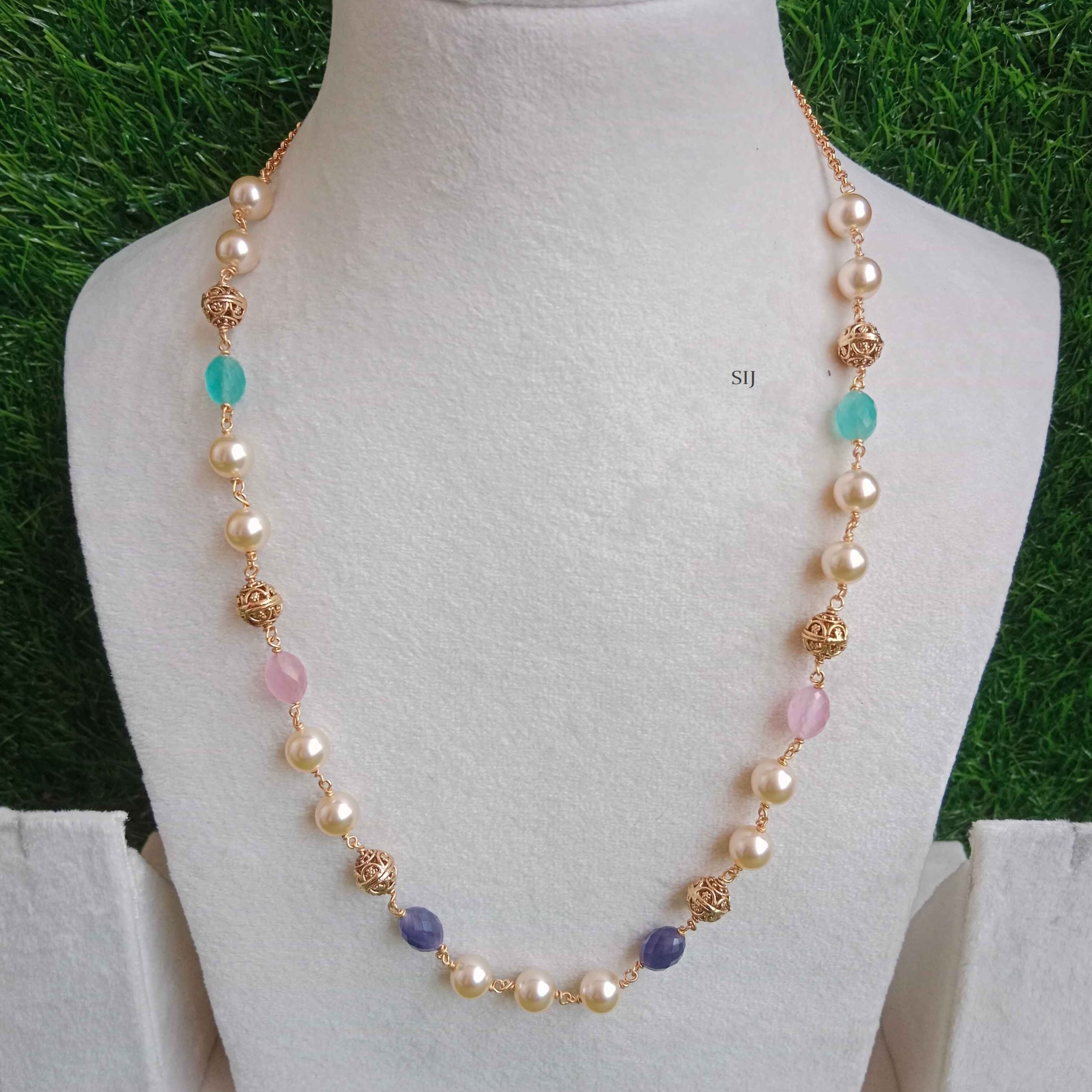Multi Color Beads and Pearls Mala