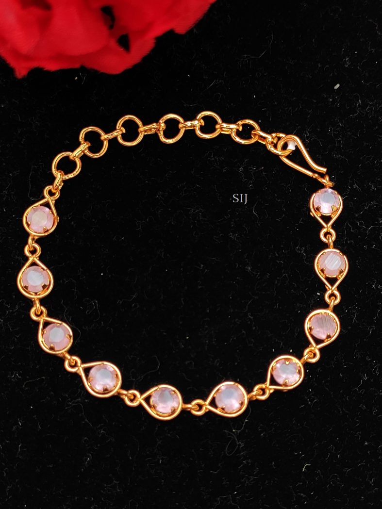 Baby Pink Gold Plated Necklace