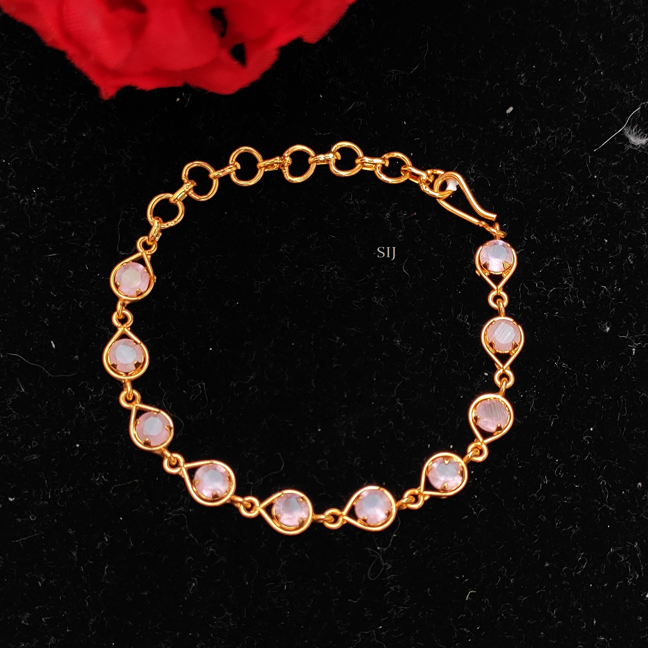 Baby Pink Gold Plated Necklace
