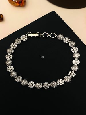 Imitation Silver Polish AD Stones Bracelet