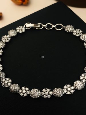 Imitation Silver Polish AD Stones Bracelet
