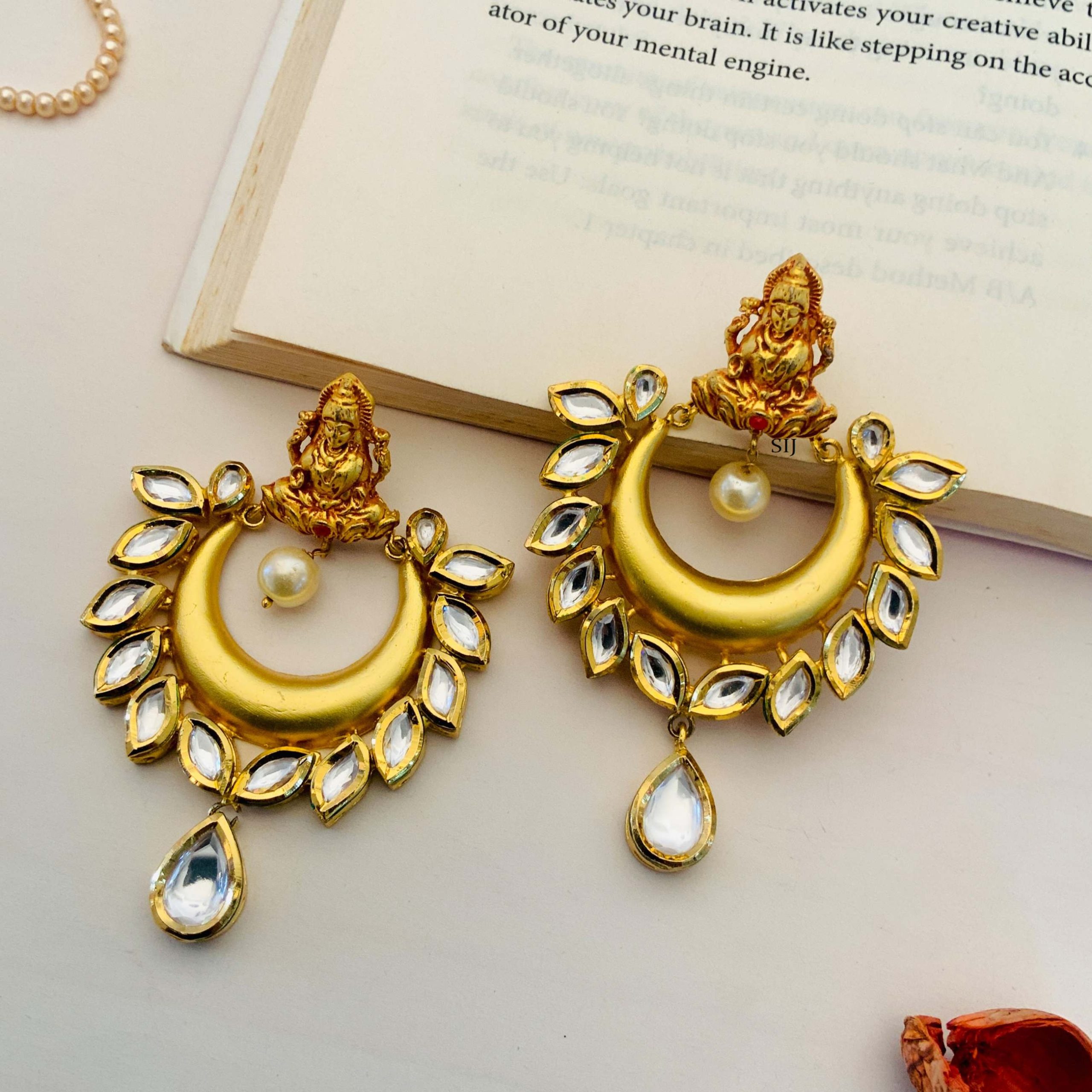 Gold Plated Lakshmi Chand Bali Earrings